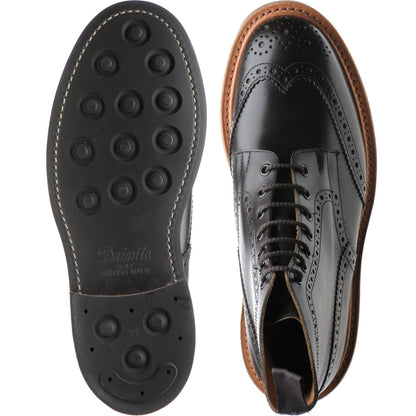 Product image for Trickers Stow (Rubber) mens rubber-soled brogue boots in cafe burnished calf