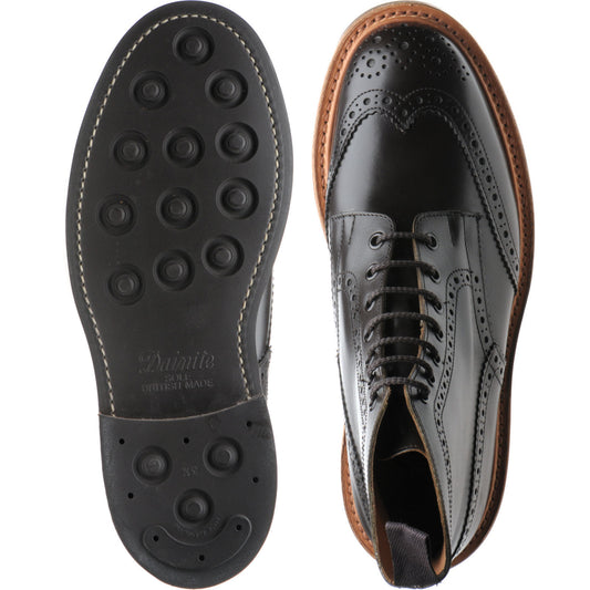 Product image for Trickers Stow (Rubber) mens rubber-soled brogue boots in cafe burnished calf
