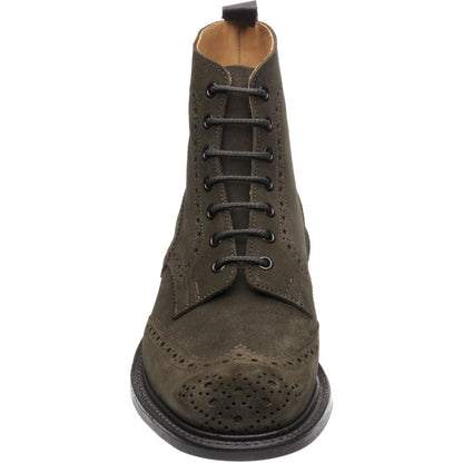 Product image for Trickers Stow (Rubber) mens rubber-soled brogue boots in earth ox reversed