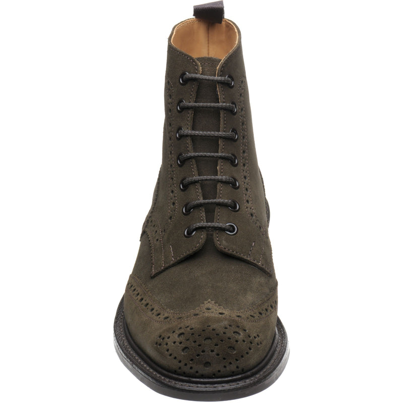 Product image for Trickers Stow (Rubber) mens rubber-soled brogue boots in earth ox reversed
