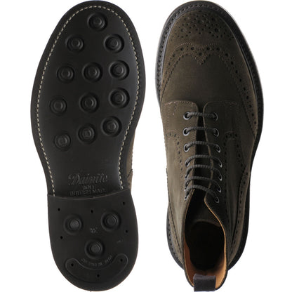 Product image for Trickers Stow (Rubber) mens rubber-soled brogue boots in earth ox reversed