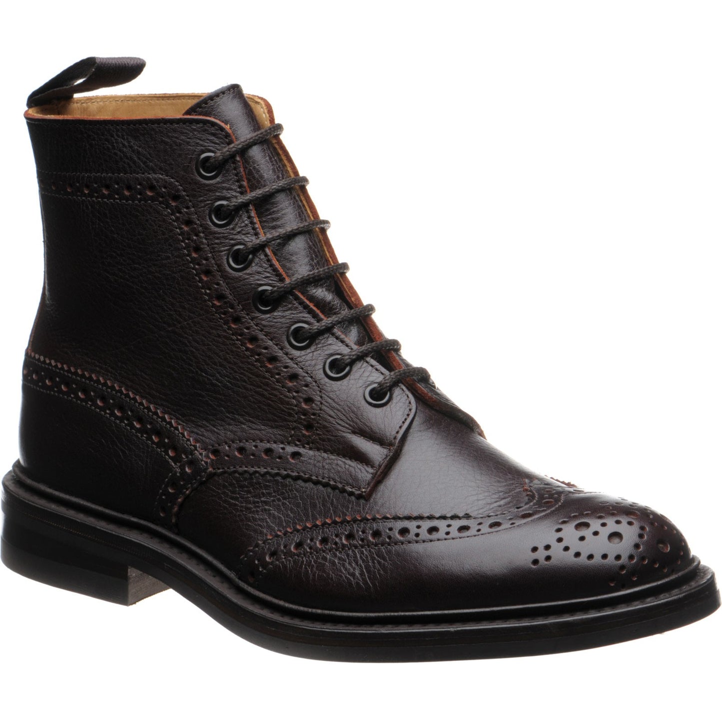 Product image for Trickers Stow (Rubber) mens rubber-soled brogue boots in polo kudu