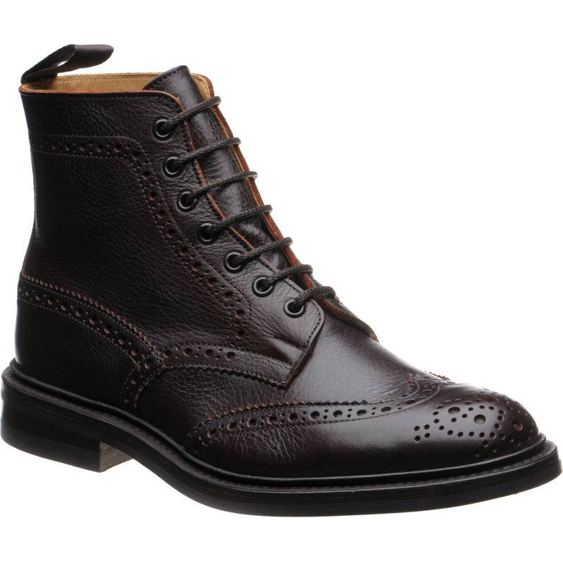 Product image for Trickers Stow (Rubber) mens rubber-soled brogue boots in polo kudu