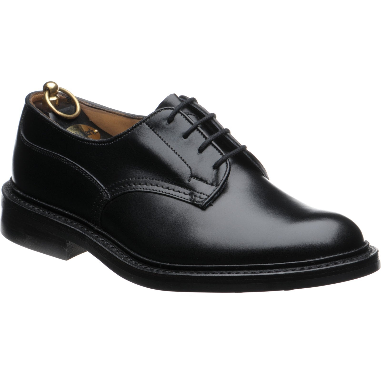 Trickers Woodstock (Rubber) mens rubber-soled Derby shoes in black