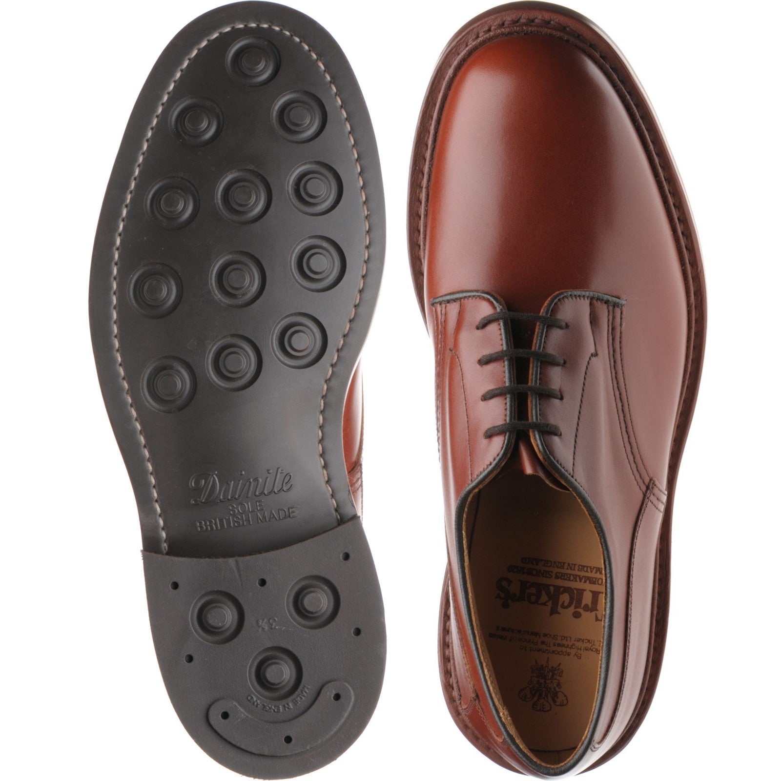 Trickers Woodstock (Rubber) mens rubber-soled Derby shoes in