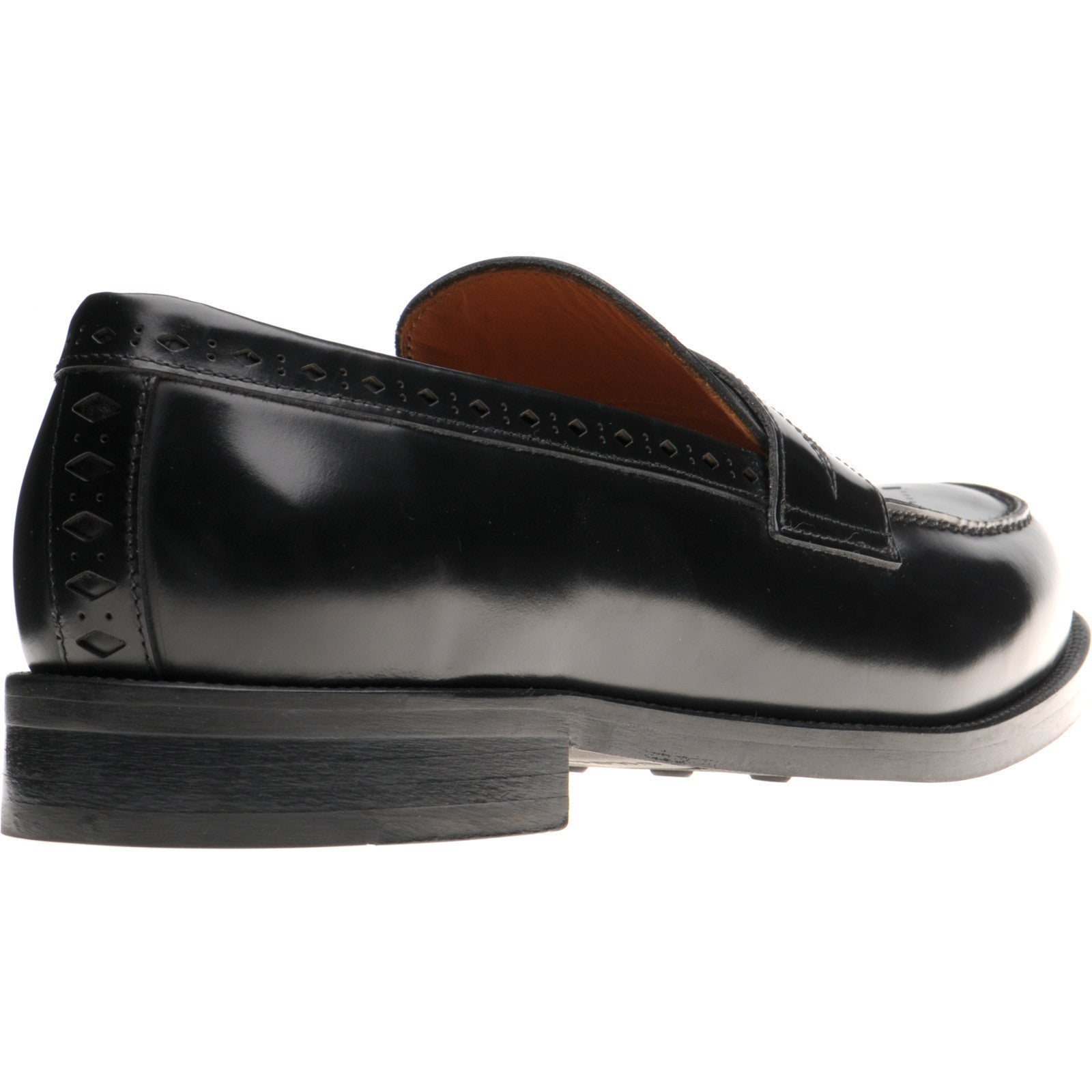 Product image for Wildsmith Model 110 mens two-tone rubber-soled loafers in black polished (second)