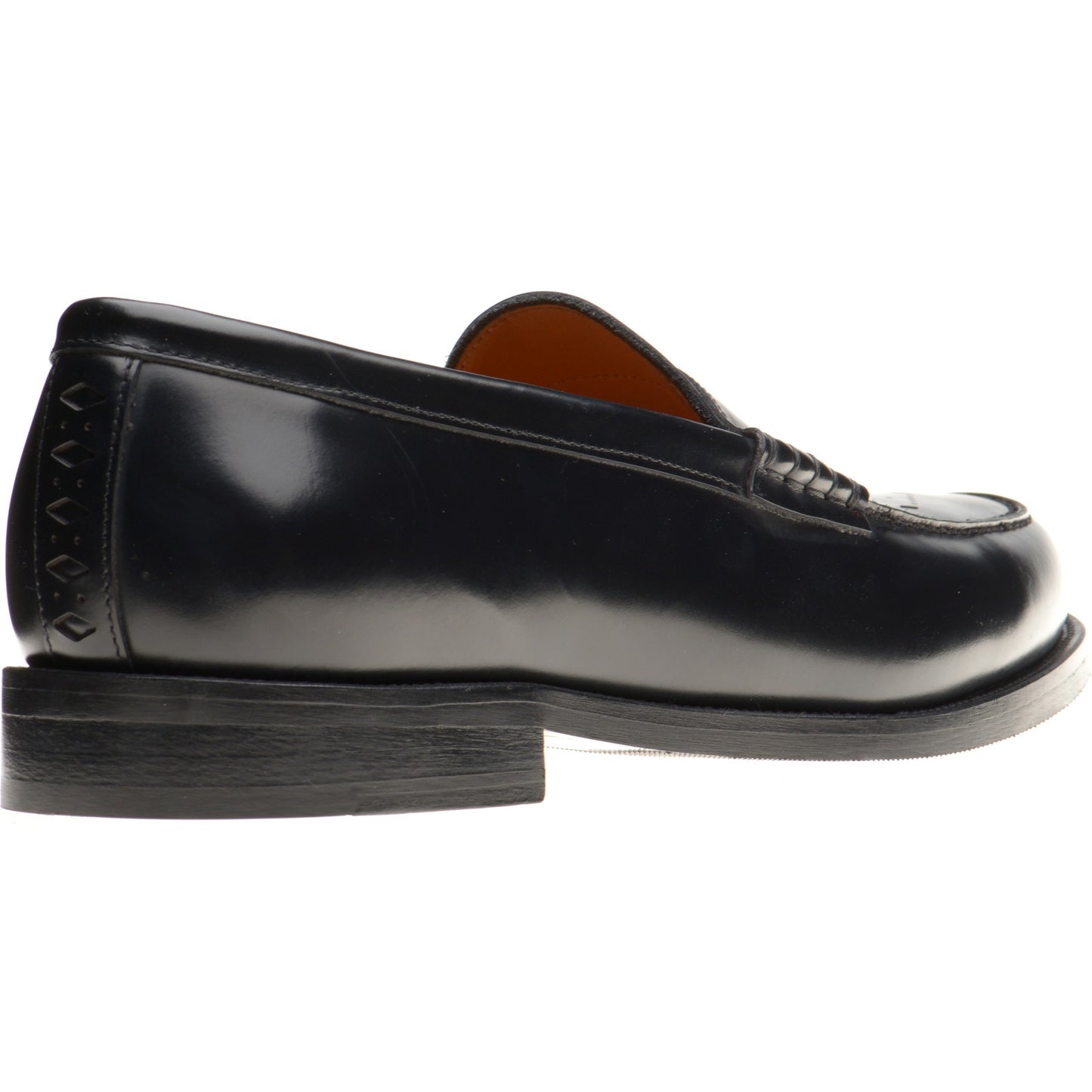 Product image for Wildsmith Model 111 mens rubber-soled loafers in black polished