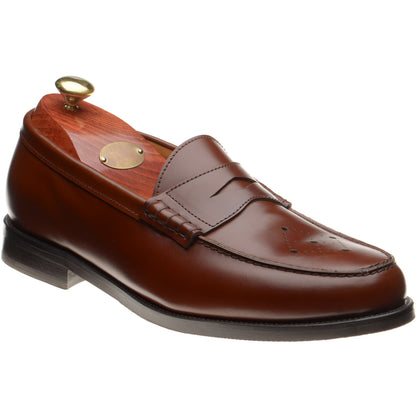 Product image for Wildsmith Model 111 mens rubber-soled loafers in cognac polished