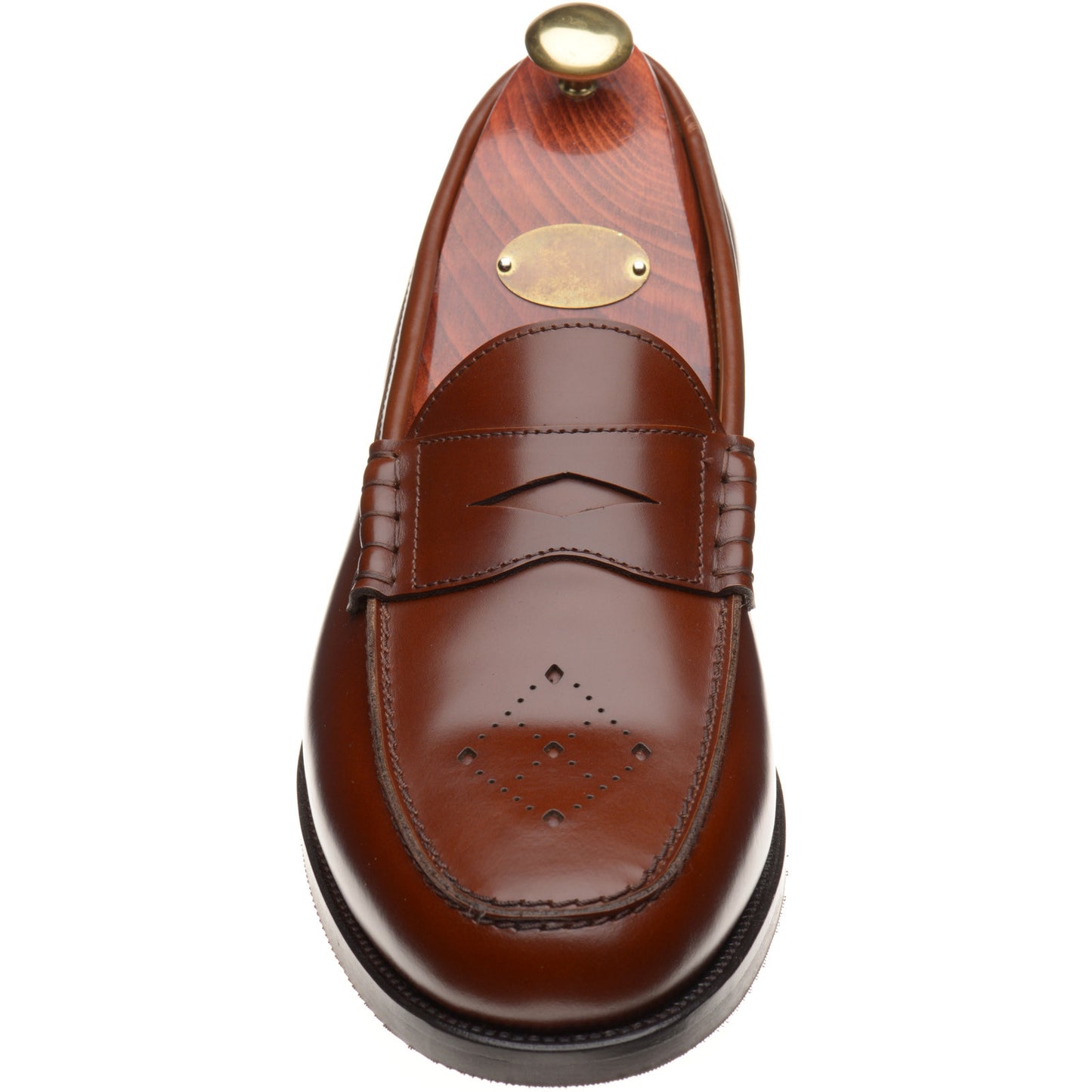 Product image for Wildsmith Model 111 mens rubber-soled loafers in cognac polished