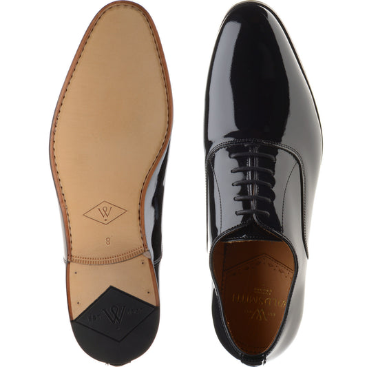 Product image for Wildsmith Model 16 mens Oxfords in black patent
