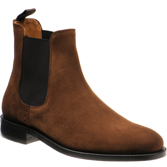 Product image for Wildsmith Model 170 mens rubber-soled Chelsea boots in tobacco suede (second)