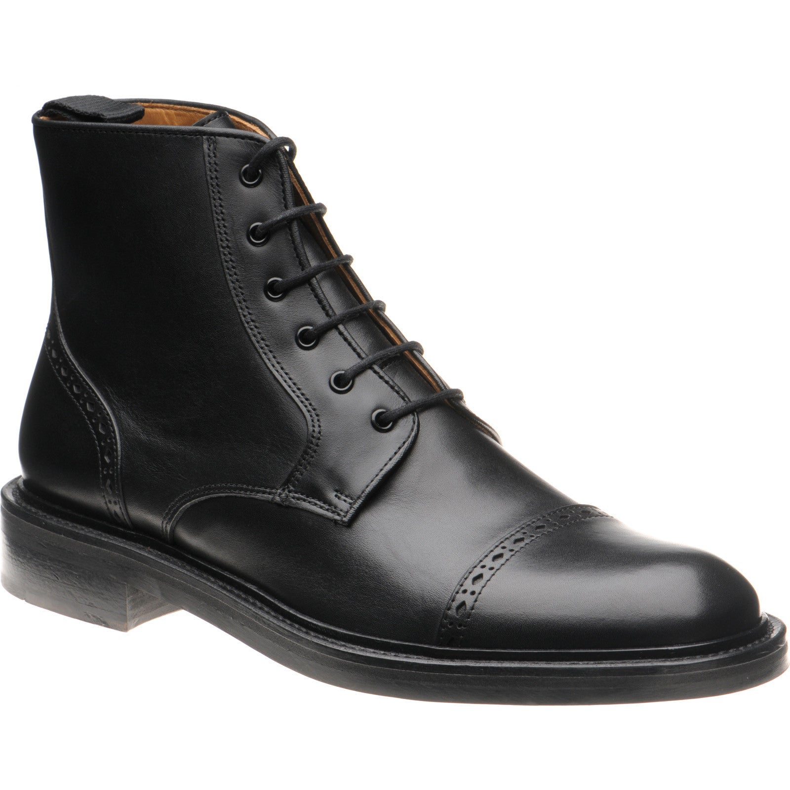 Product image for Wildsmith Model 18 mens rubber-soled boots in black calf (second)