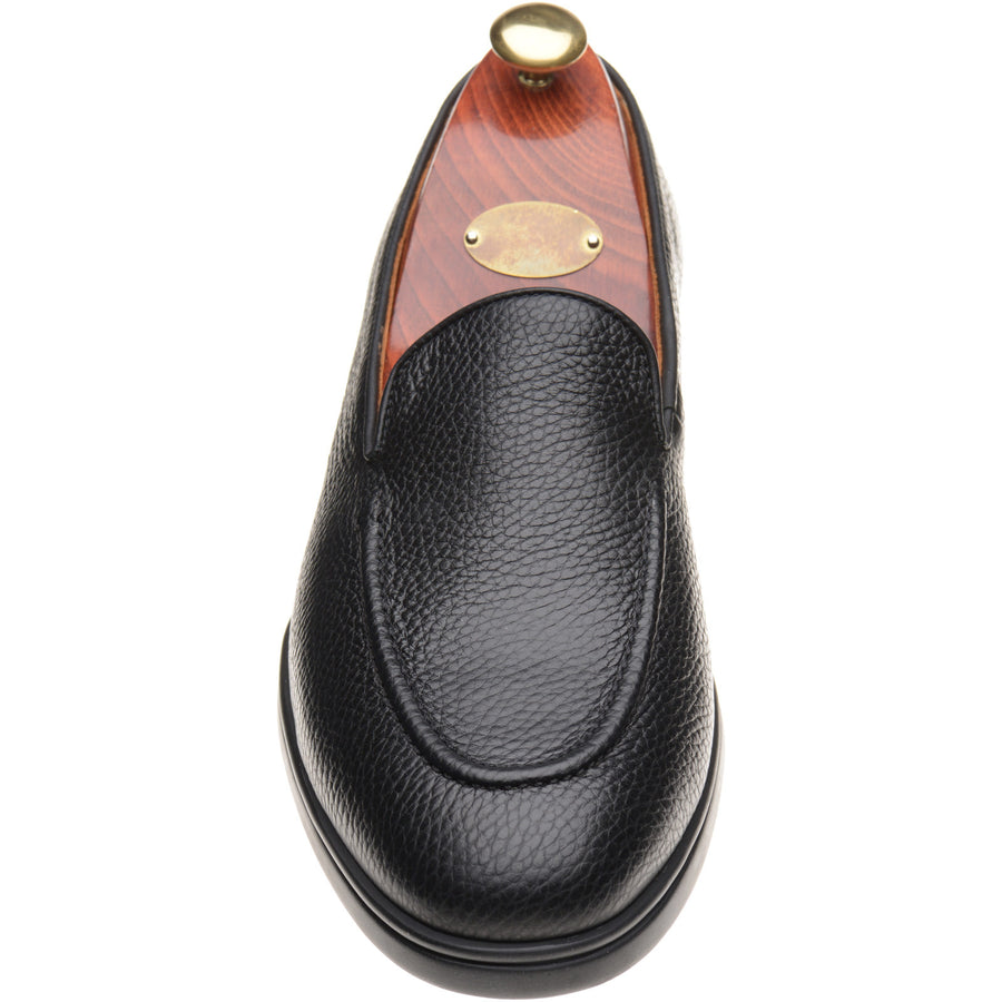 Product image for Wildsmith Model 1 mens rubber-soled loafers in black grain (second)