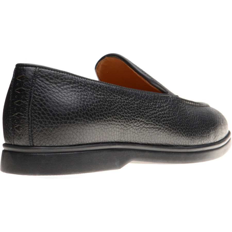 Product image for Wildsmith Model 1 mens rubber-soled loafers in black grain (second)