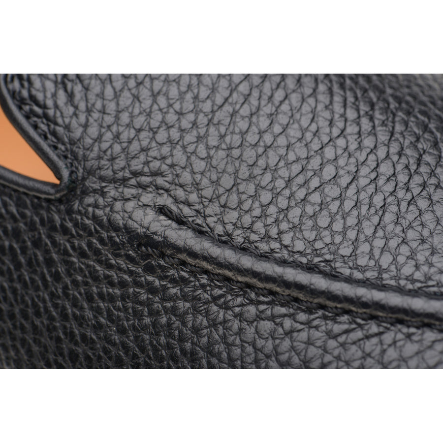 Product image for Wildsmith Model 1 mens rubber-soled loafers in black grain (second)