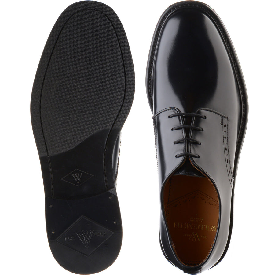 Product image for Wildsmith Model 26 mens rubber-soled Derby shoes in black polished (second)