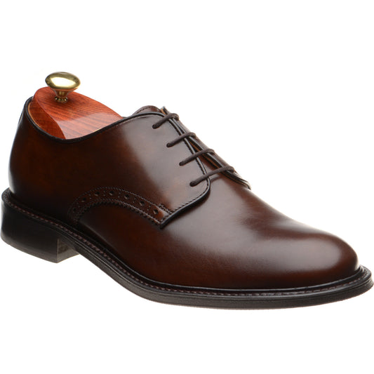 Product image for Wildsmith Model 26 mens rubber-soled Derby shoes in dark brown calf