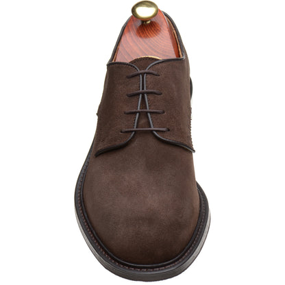 Product image for Wildsmith Model 26 mens rubber-soled Derby shoes in dark brown suede (second)