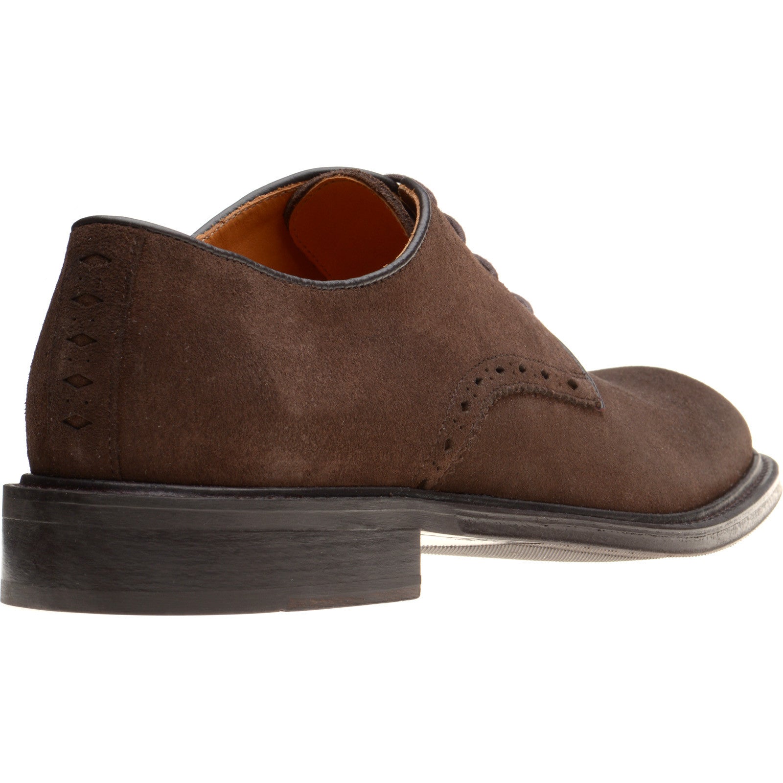 Product image for Wildsmith Model 26 mens rubber-soled Derby shoes in dark brown suede (second)