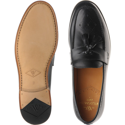 Product image for Wildsmith Model 27 mens tasselled loafers in black calf (second)