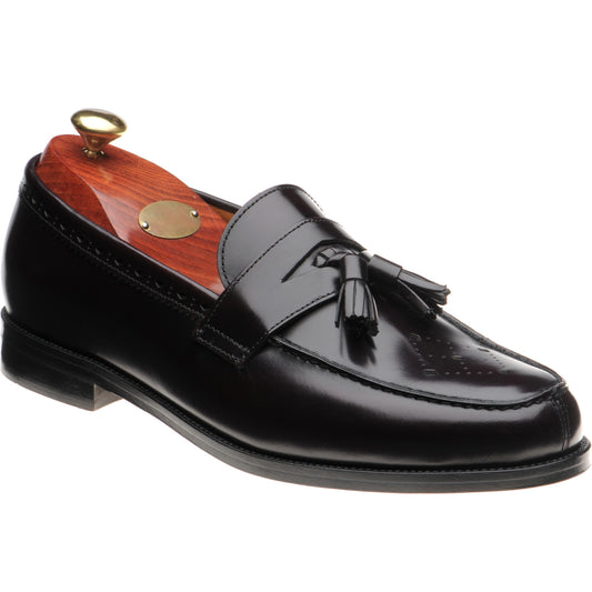 Product image for Wildsmith Model 27 mens tasselled loafers in burgundy polished