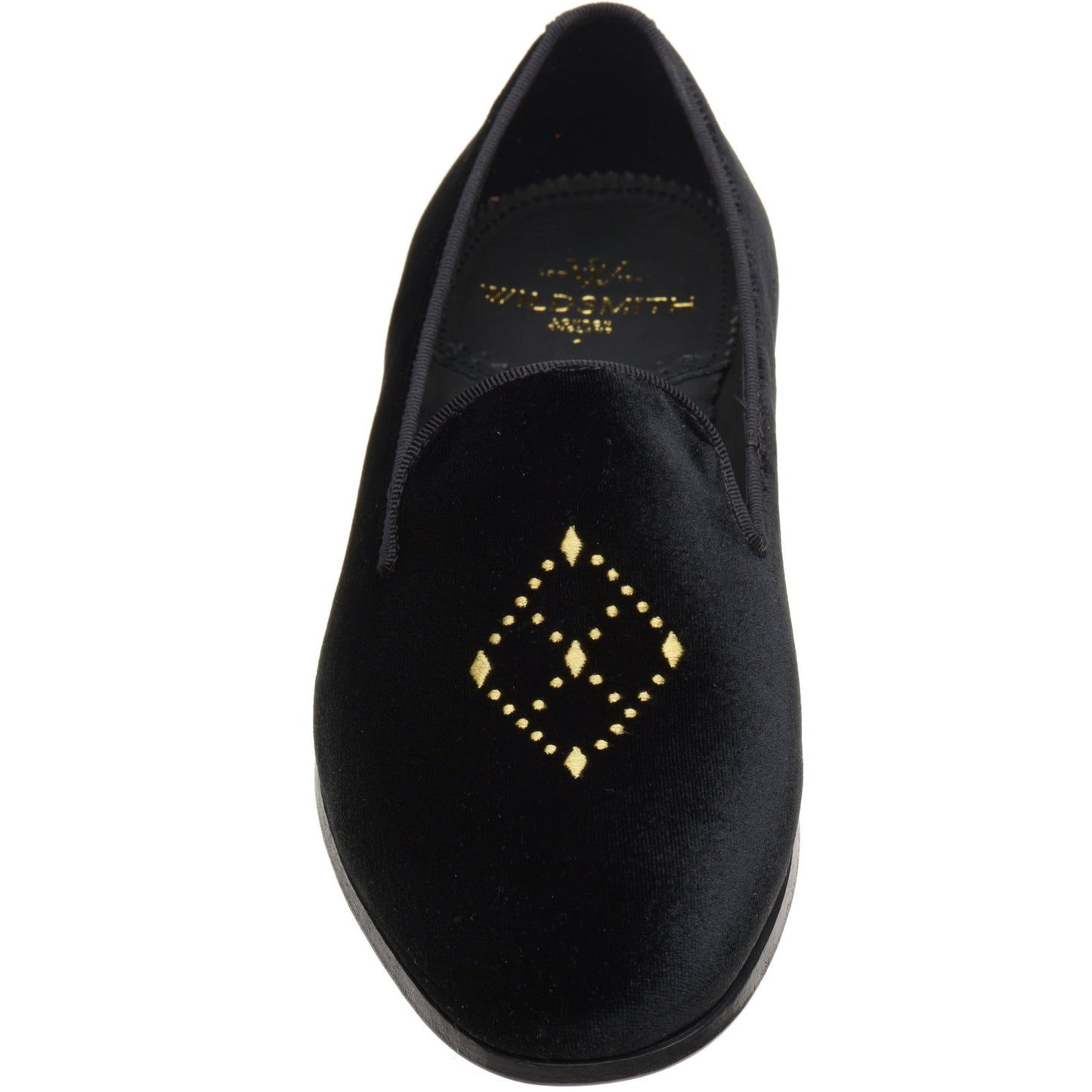 Product image for Wildsmith Model 2 mens house shoes in black velvet (second)