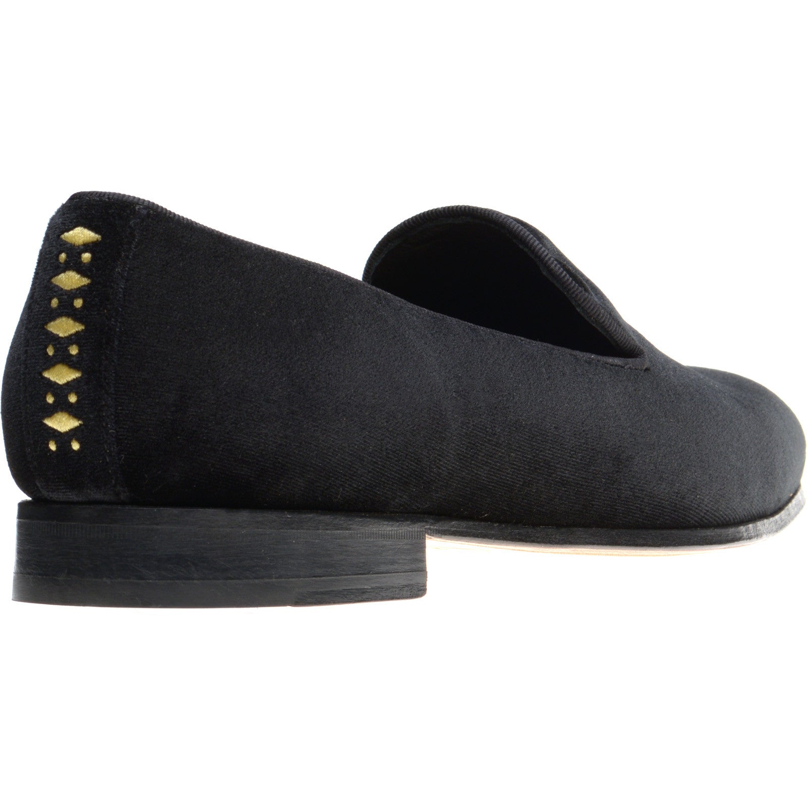 Product image for Wildsmith Model 2 mens house shoes in black velvet (second)