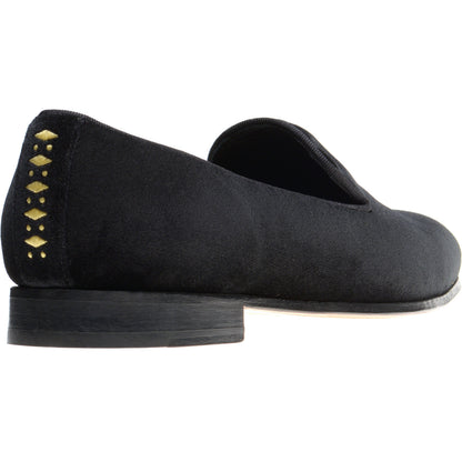Product image for Wildsmith Model 2 mens house shoes in black velvet (second)