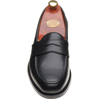 Product image for Wildsmith Model 31 mens rubber-soled loafers in black grain