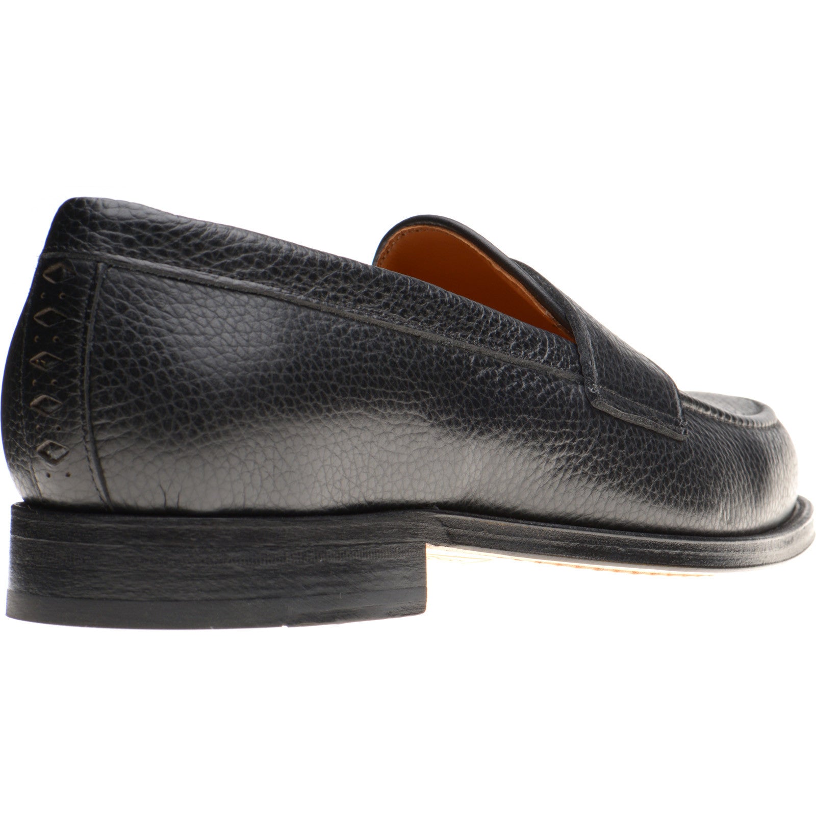Product image for Wildsmith Model 31 mens rubber-soled loafers in black grain