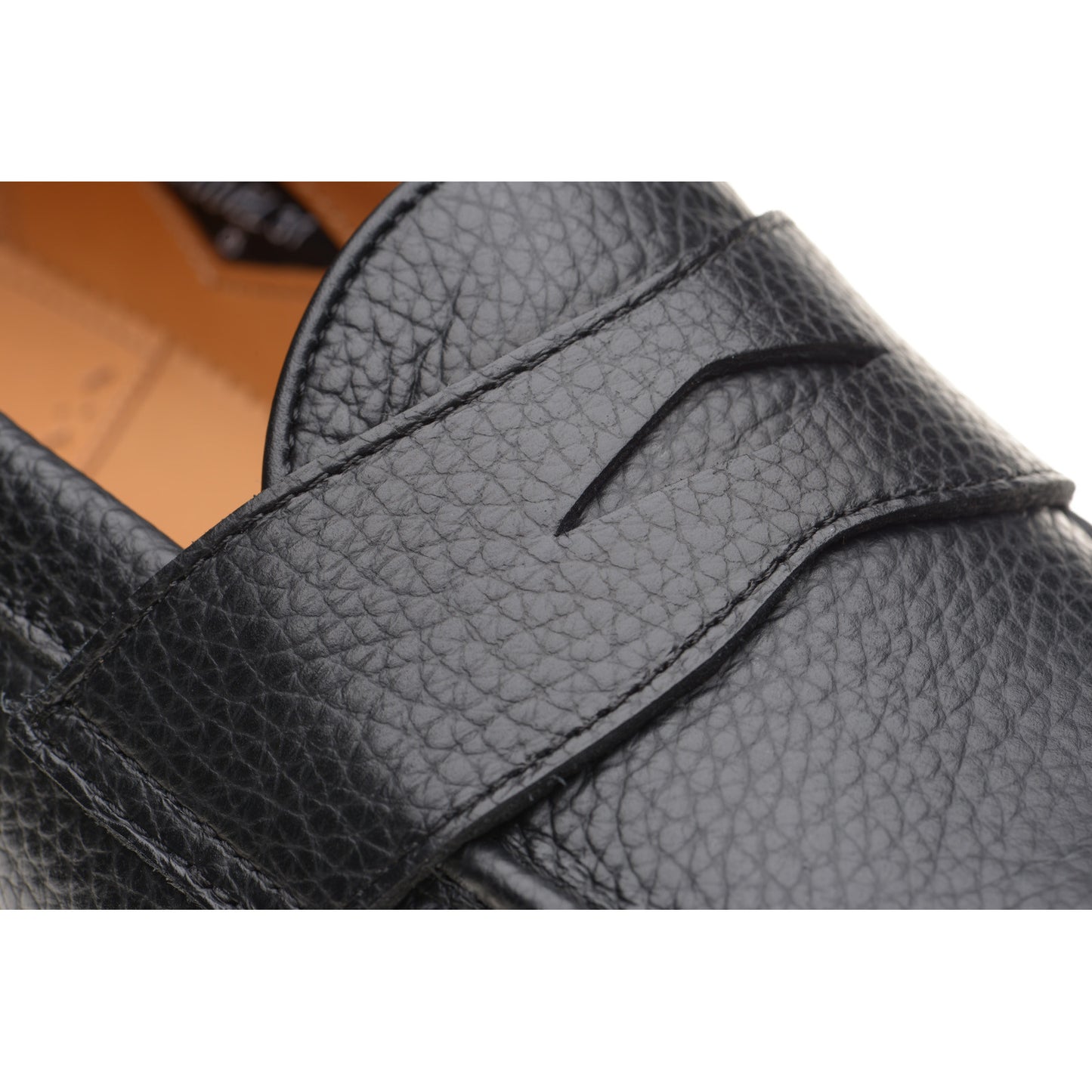 Product image for Wildsmith Model 31 mens rubber-soled loafers in black grain