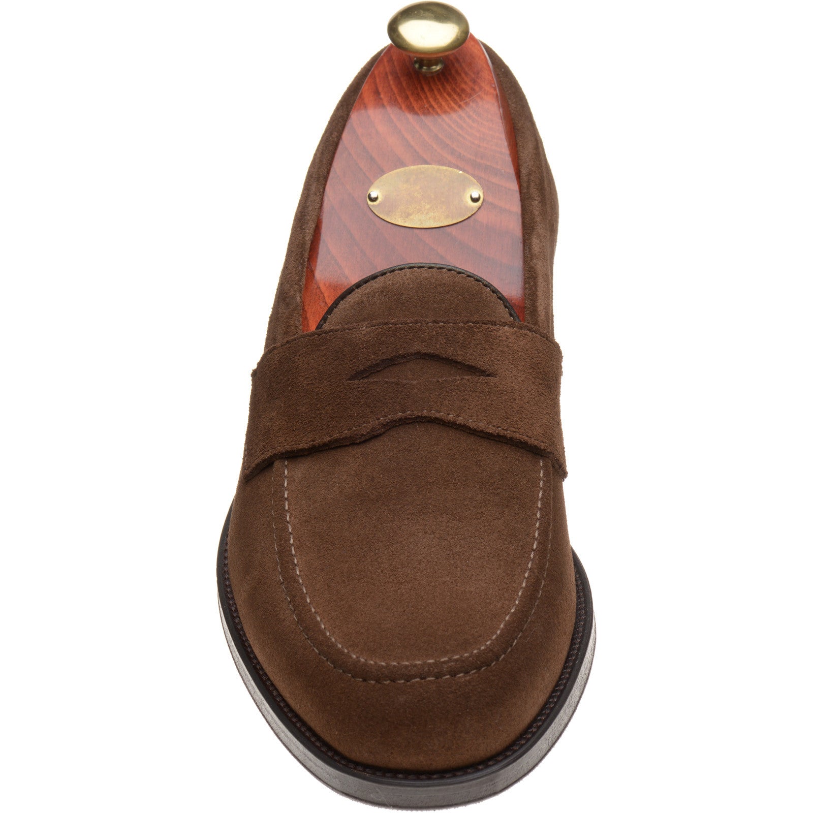 Product image for Wildsmith Model 31 mens rubber-soled loafers in brown suede