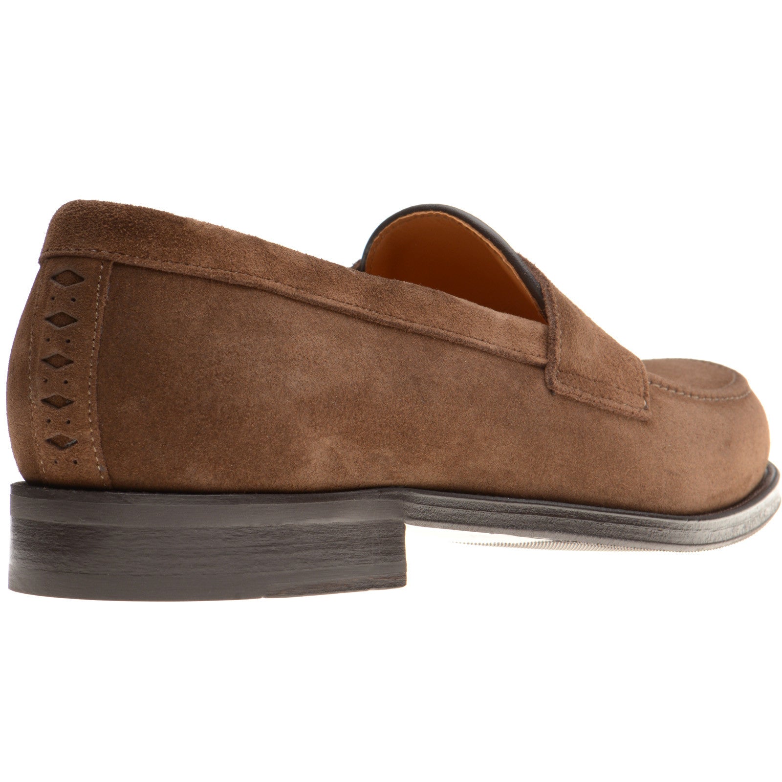 Product image for Wildsmith Model 31 mens rubber-soled loafers in brown suede