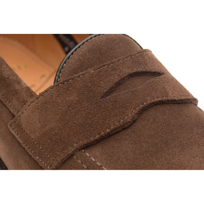 Product image for Wildsmith Model 31 mens rubber-soled loafers in brown suede