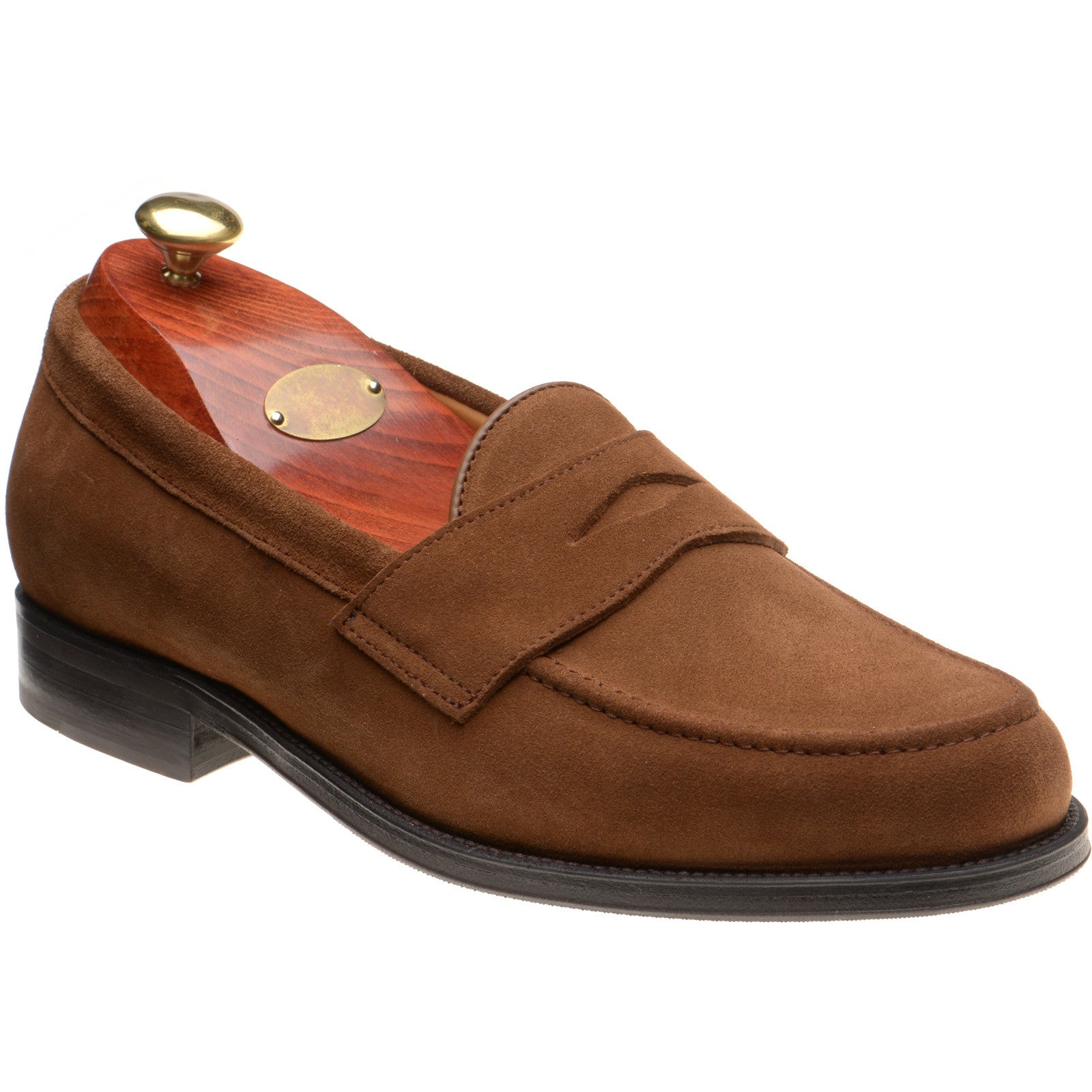 Product image for Wildsmith Model 31 mens rubber-soled loafers in tobacco suede (second)