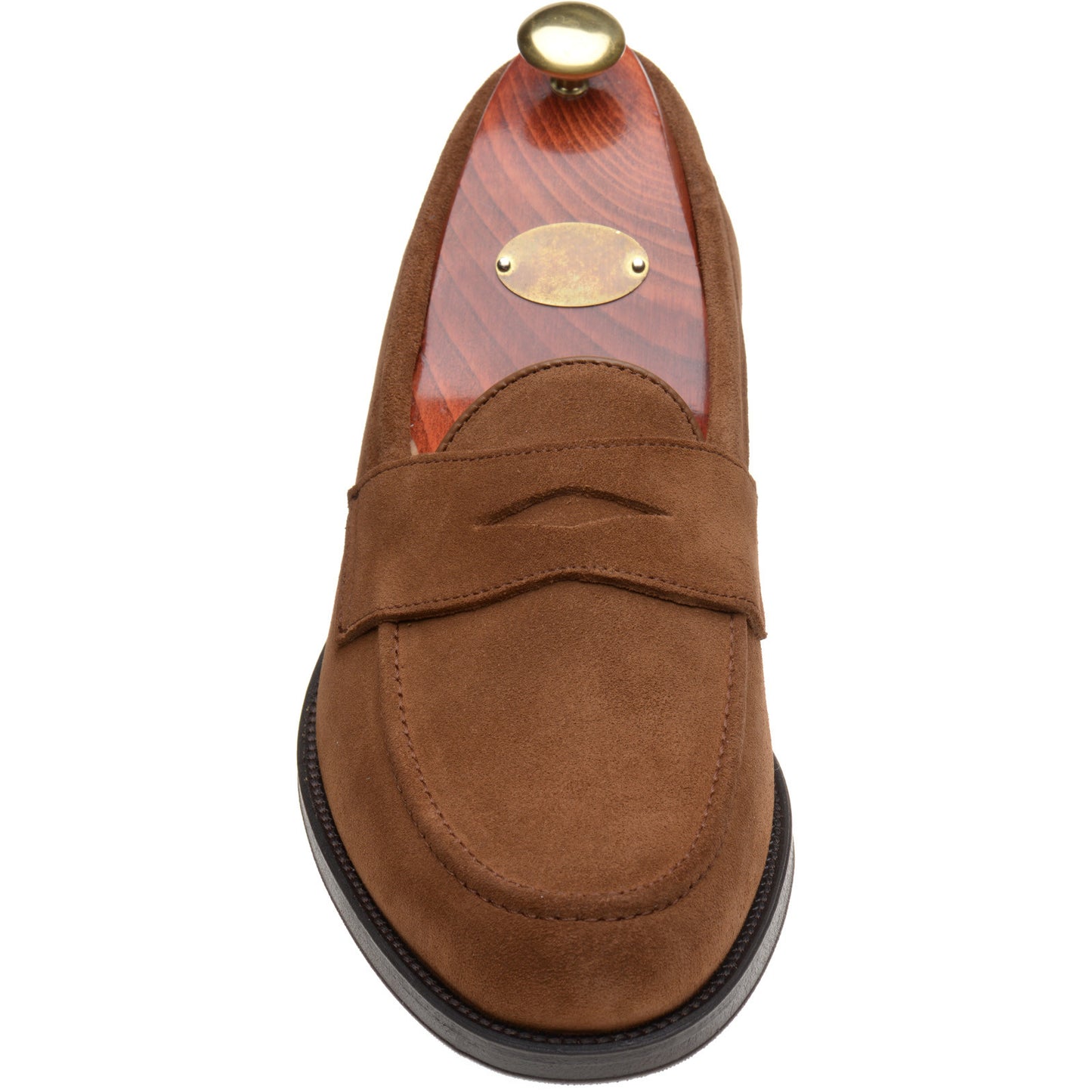 Product image for Wildsmith Model 31 mens rubber-soled loafers in tobacco suede (second)
