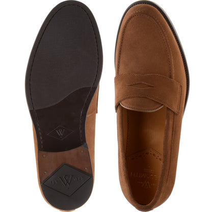 Product image for Wildsmith Model 31 mens rubber-soled loafers in tobacco suede (second)