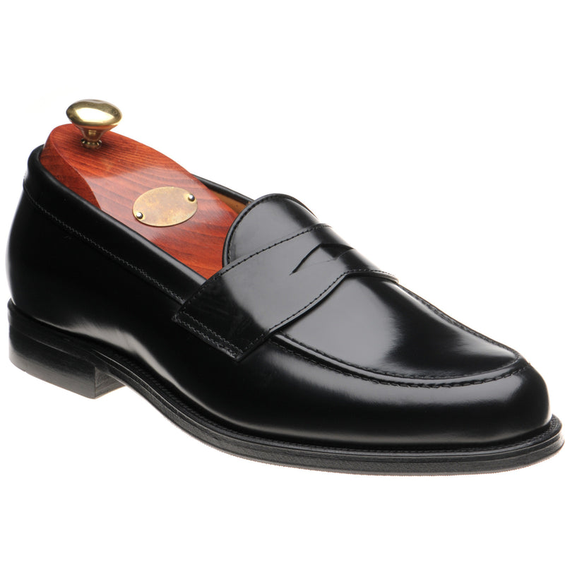 Product image for Wildsmith Model 31 Rubber mens rubber-soled loafers in black polished (second)