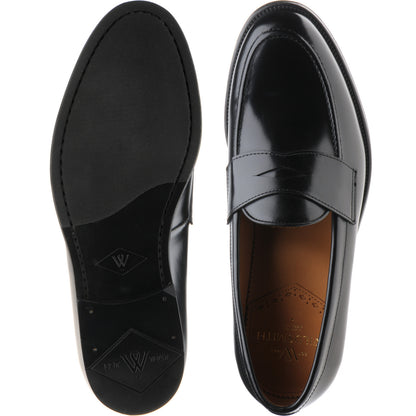 Product image for Wildsmith Model 31 Rubber mens rubber-soled loafers in black polished (second)