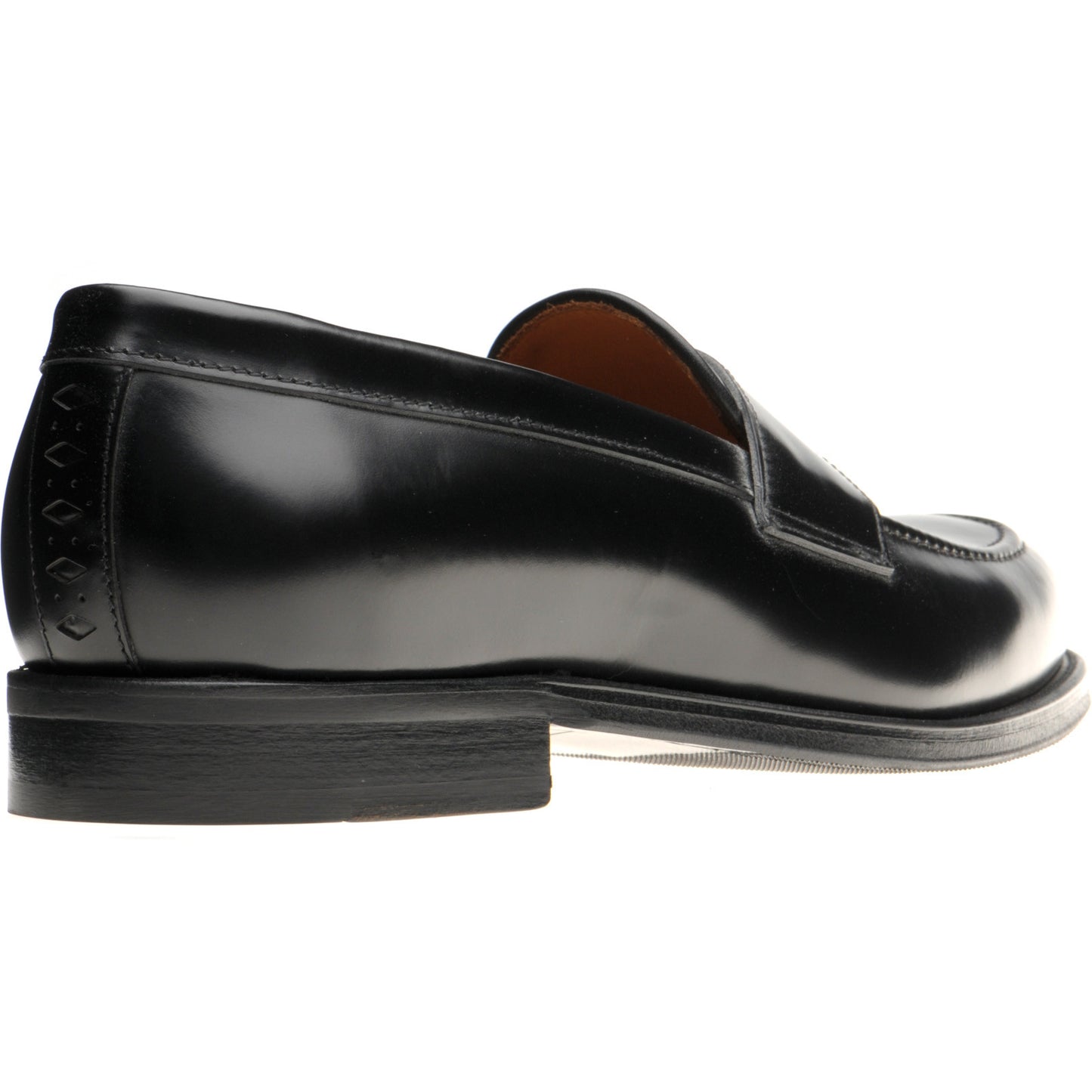 Product image for Wildsmith Model 31 Rubber mens rubber-soled loafers in black polished (second)
