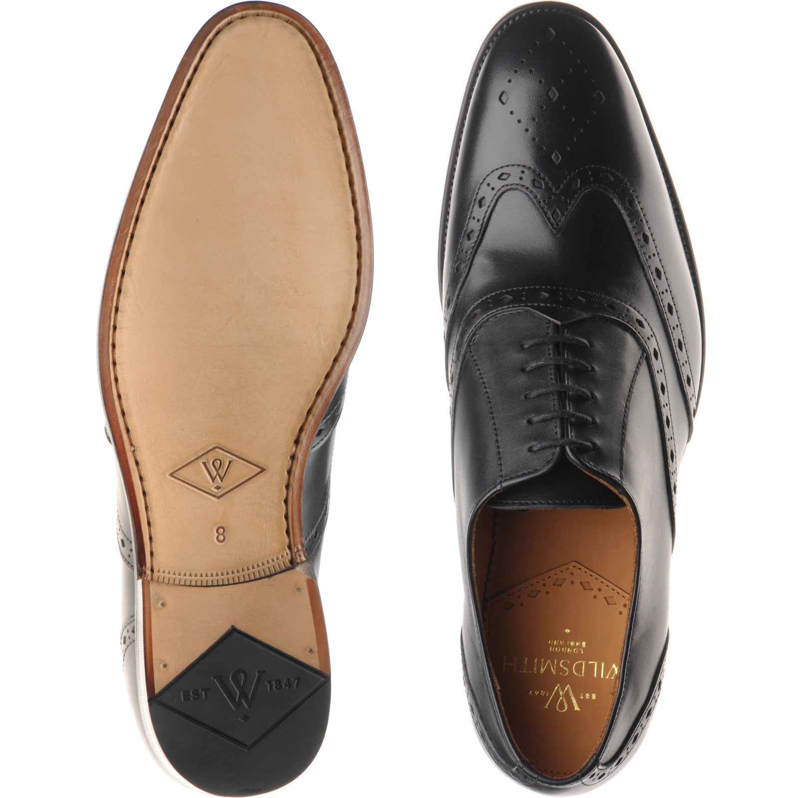 Wildsmith Model 42 mens brogues in black calf