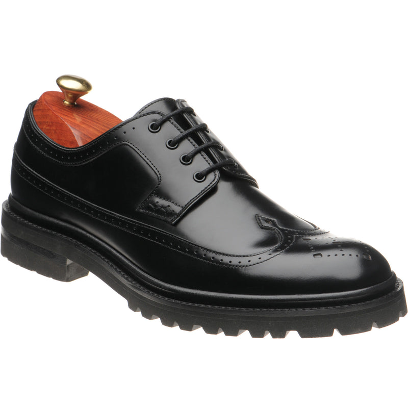 Product image for Wildsmith Model 43 mens rubber-soled brogues in black polished