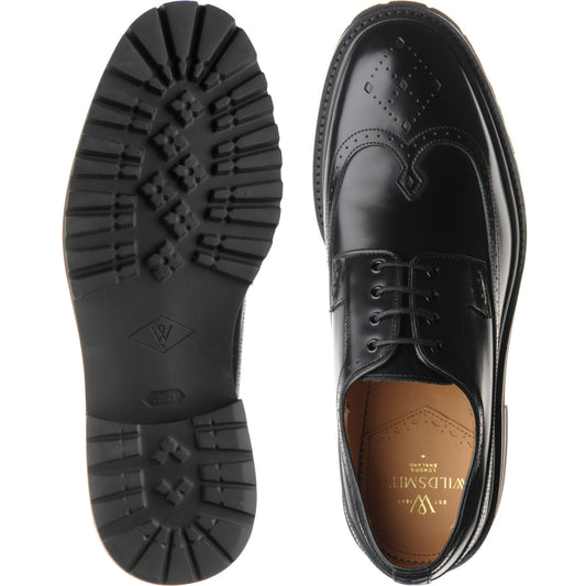 Product image for Wildsmith Model 43 mens rubber-soled brogues in black polished