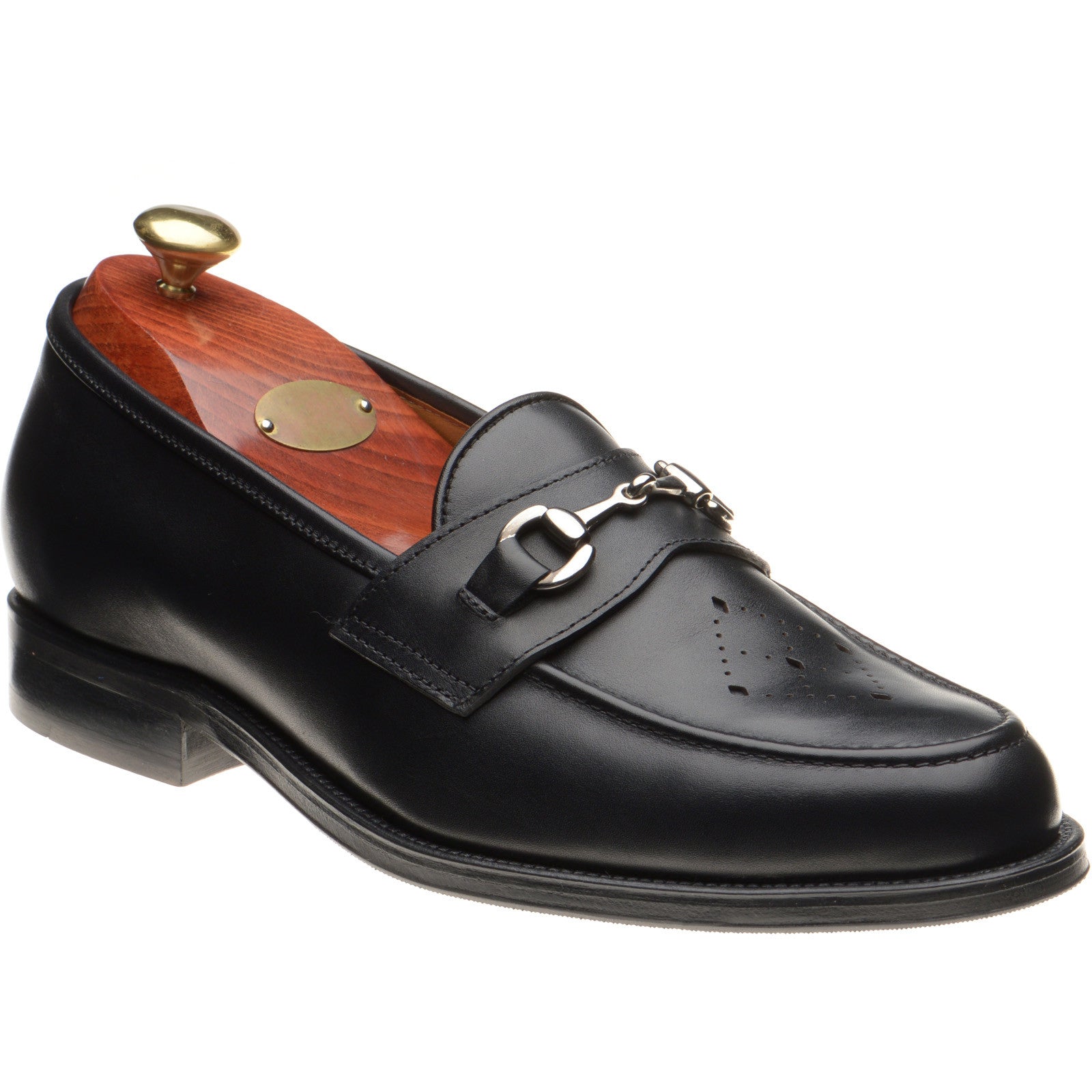 Product image for Wildsmith Model 51 mens hybrid-soled loafers in black calf