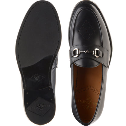 Product image for Wildsmith Model 51 mens hybrid-soled loafers in black calf