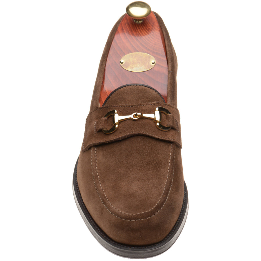 Product image for Wildsmith Model 51 mens rubber-soled loafers in brown suede