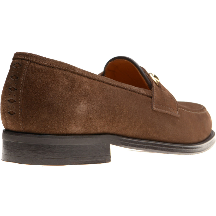 Product image for Wildsmith Model 51 mens rubber-soled loafers in brown suede