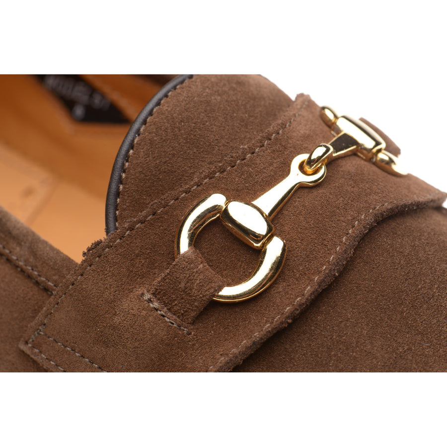 Product image for Wildsmith Model 51 mens rubber-soled loafers in brown suede