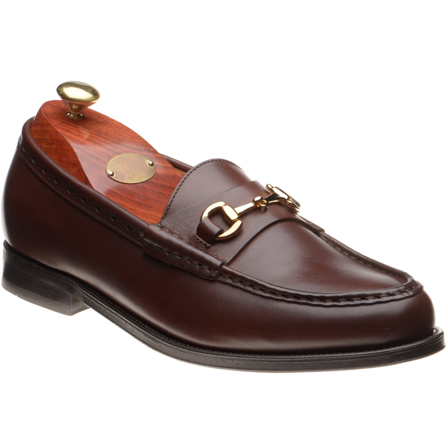 Product image for Wildsmith Model 53 mens rubber-soled loafers in conker calf