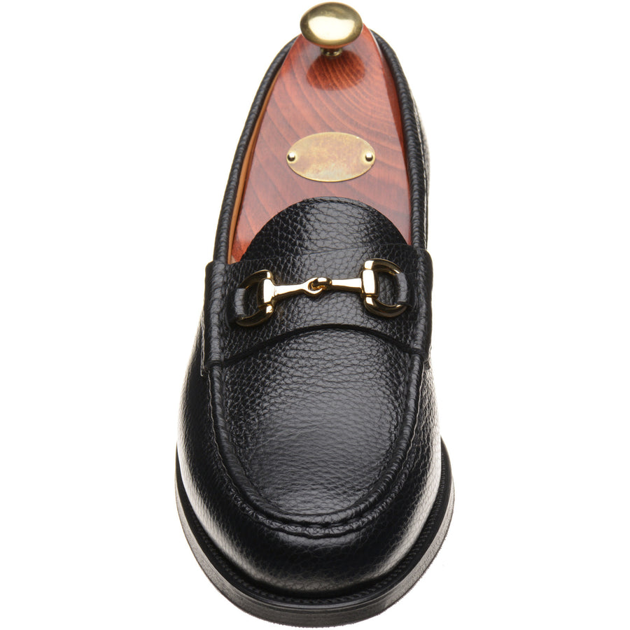 Product image for Wildsmith Model 53 Rubber mens rubber-soled loafers in black grain (second)